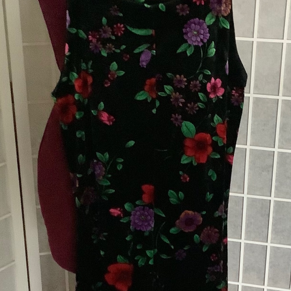 Betsey Johnson Printed Velvet Tank Dress. 1990’s Never Worn
